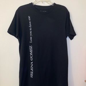 Selena Gomez Lose You To Love Me Black T-Shirt
